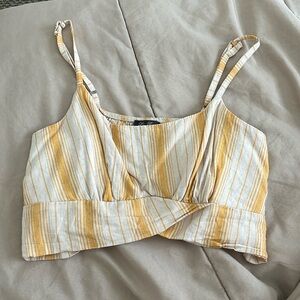Lily rose Yellow and White cropped tank